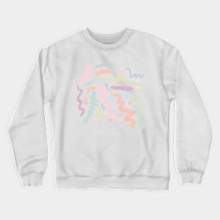 Pastel Watercolor Squiggles Crewneck Sweatshirt